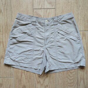 Royal Robbins Nylon Khaki Women's Hiking Shorts Size 8 - Big Pockets!